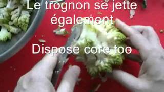 Comment préparer un choux Romanesco  How to prepare a Romanesco cauliflower [upl. by Warfeld]