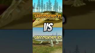 Sarcosuchus V1 Vs Sarcosuchus V2  Dinosaur world mobile [upl. by Ahsaf]