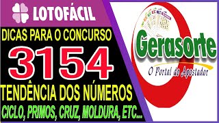 Dicas Para Lotofacil 3154 Analise Tendências E Estudos Com Ferramentas Avançadas [upl. by Paule]