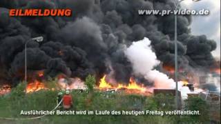 05052011  Großbrand PhilippsburgRheinsheim  Meterhohe Flammen [upl. by Noteek]