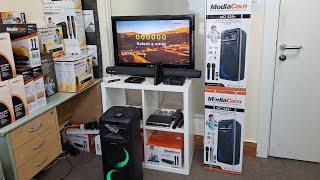 MediaCom MCI 525 Pro Bass Karaoke Unit with 2 Wireless Pro Mic Bluetooth  FM Radio etc  Review [upl. by Eahsan]