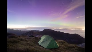 ASMR Wild Camping on Isle of Arrans tallest mountain Goatfell  Seeing the Northern Lights [upl. by Leuamme]