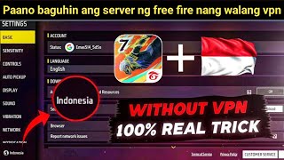 Paano Baguhin ang Free Fire Server Bagong Paraan  Paano Magpalit ng Server sa Free Fire [upl. by Eerehs826]