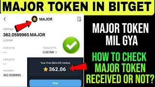 How To Check Major Token In Bitget Exchange  How To Check Major Token Received Or Not [upl. by Modestia296]