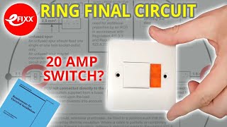 Can you use a 20 Amp double pole switch to control a spur from a ring final circuit BS7671 [upl. by Mogerly]