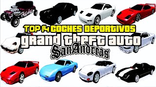 TOP 14 MEJORES SUPERAUTOS EN GTA SAN ANDREAS [upl. by Genisia136]