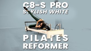 The C8S Pro Stylish White Pilates Reformer  AlignPilates [upl. by Ozneral]