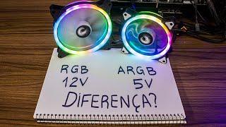 DIFERENÇA ENTRE OS CONECTORES RGB 12V e ARGB 5V DA PLACA MÃE [upl. by Nolahs379]