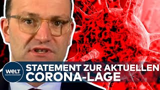 JENS SPAHN Covid19  Das Statement von Gesundheitsminister zur aktuellen CoronaLage in Deutschland [upl. by Fritze]