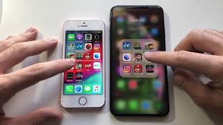 iPhone XS MAX vs SE Speed Test [upl. by Nabila433]