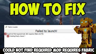 HOW TO FIX fabric error 2024 Could not find required mod requires fabric in MINECRAFT [upl. by Ycul]