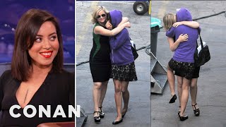 Aubrey Plaza amp Amy Poehlers Makeout Session  CONAN on TBS [upl. by Reema]