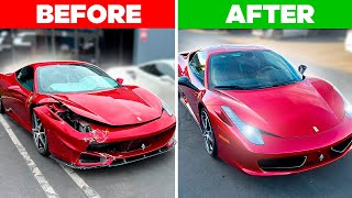 REBUILDING WRECKED FERRARI 458 IN 10 MINUTES [upl. by Philly]