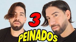 3 PEINADOS PARA CABELLO MEDIO LARGO  JM Montaño [upl. by Nosila]