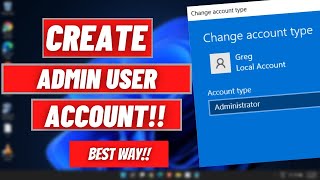 How to Create Administrator User Account on Windows 11  Add A Administrator Account [upl. by Eugenie]