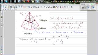 Proof of volume of pyramid using integration [upl. by Eiliab]