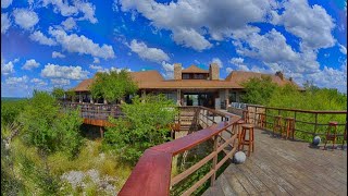 Etosha Safari Lodge reception and bar Namibia [upl. by End235]