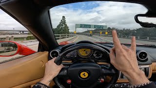 FERRARI CALIFORNIA 120MPH DRIVE POV [upl. by Arracahs]