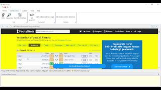 Scraping Footystatsorg for Yesterdays match data  WebHarvy [upl. by Messere]