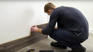 How to Horizontally Install Pergo Laminate Flooring On Your Walls [upl. by Enyar737]