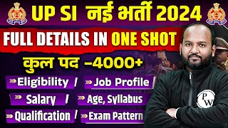 UPSI New Vacancy 2024  UP Police SI New Vacancy 2024  UPSI Notification Age Syllabus Full Info [upl. by Amilah]