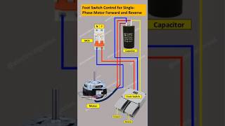 pedalfoot switch control single phase motor  single phase motor forward and reverse control [upl. by Rehteh]