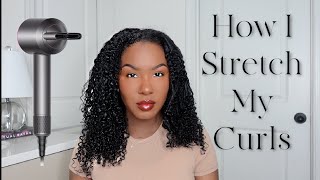 Curls Have Shrinkage How I Stretch My CurlsGet Elongated Curls [upl. by Vod330]