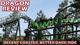 Dragon Review Legoland California Vekoma Roller Coaster  Decent Coaster Better Dark Ride [upl. by Marrissa]