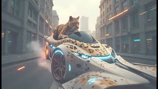 Cyberpunk Leopard Wild Speed in a Futuristic HighTech Ride [upl. by Aleuname]