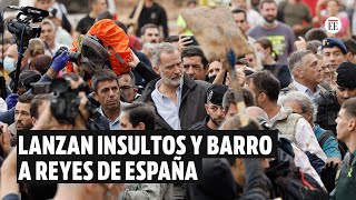 Insultos a los reyes de España durante su visita a las ciudades inundadas  El Espectador [upl. by Narak]