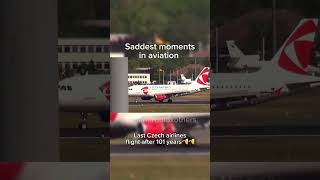 Saddest moments in aviationLast Czech Airlines flightaviationcsa [upl. by Nabi]