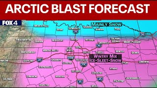 Dallas weather Arctic Blast Forecast [upl. by Gilliam]