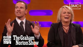 Jennifer Saunders amp Michael Fassbender Fell ASLEEP Mid Scene😴 The Graham Norton Show  BBC America [upl. by Sihtnyc]