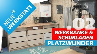 24 Werkbank amp Schubladen selber machen  Schrank Korpus zusammen bauen [upl. by Tevis]