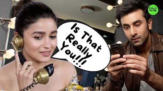 Alia Bhatt is shocked to hear Ranbir Kapoors voice [upl. by Noyrb954]