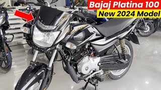 Bajaj Platina 100 Comfortec 2024 Model Detailed Review  On Road Price  Mileage  Color  Features [upl. by Athalee]