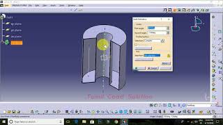 Catia v5 Shaft Revolve Option  Tamil [upl. by Rimisac10]