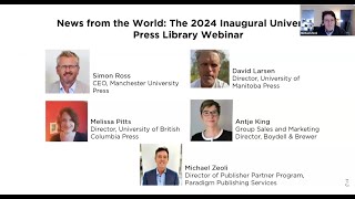 News from the World The 2024 Inaugural University Press Library Webinar [upl. by Adnileb]