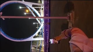 Looping Star Coaster 4K The Best Rollercoaster in Kuwait winter wondarland [upl. by Eng]