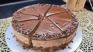 Torta al cioccolato più gustosa del mondo ricetta facile e veloce Niente forno uova e gelatina [upl. by Meir]