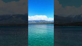 Vue apaisante depuis le port de Calvi en Corse  mer turquoise montagnes enneigées et musique douce [upl. by Mit]