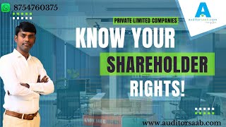 Are Your Rights as a Shareholder Protected  Detailed Guide on Shareholder Rights in PVT Companies [upl. by Nylde]