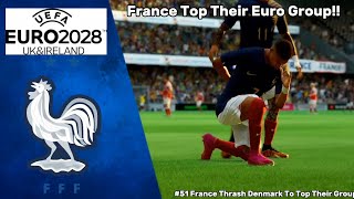 France Destroy Denmark 40 amp Top Group  EAFC 24 Player Career Mode Episode 51 [upl. by Suired]