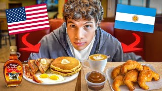 Desayuno en Argentina vs Estados Unidos 🇺🇸 [upl. by Gar]