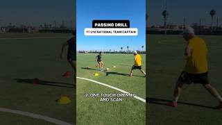 SOCCER PASSING DRILL with 🇺🇸 USYNT U16 NATIONAL CAPTAIN ⚽️🔥 soccer soccertraining soccerdrill [upl. by Artair]