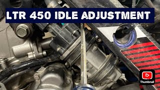 ltr 450 idle adjustment [upl. by Augustine]