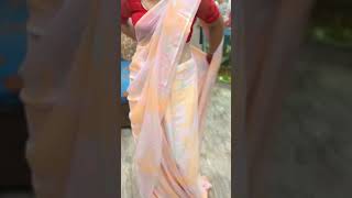 How to wear Soft Silk saree perfectly  Soft Silk saree Draping in 1 minute [upl. by Atyekram701]