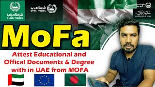 How to apply Mofa Attestation in UAE Document I Mofa Attestation UAE mofa documents [upl. by Justina]