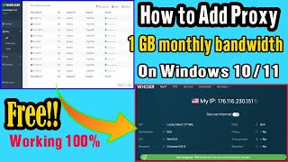 How to Setup Proxy For Free on Windows 1011 [upl. by Notlef]