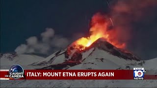 Latest video on Mount Etna volcano eruption [upl. by Ferwerda]